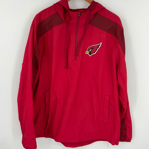 NFL Other - Arizona Cardinals NFL Men's Red Lightweight Hooded Pullover Jacket XL windbreake